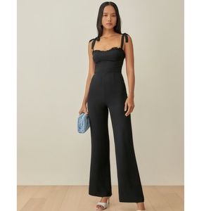NWT Reformation Alfred Black Jumpsuit